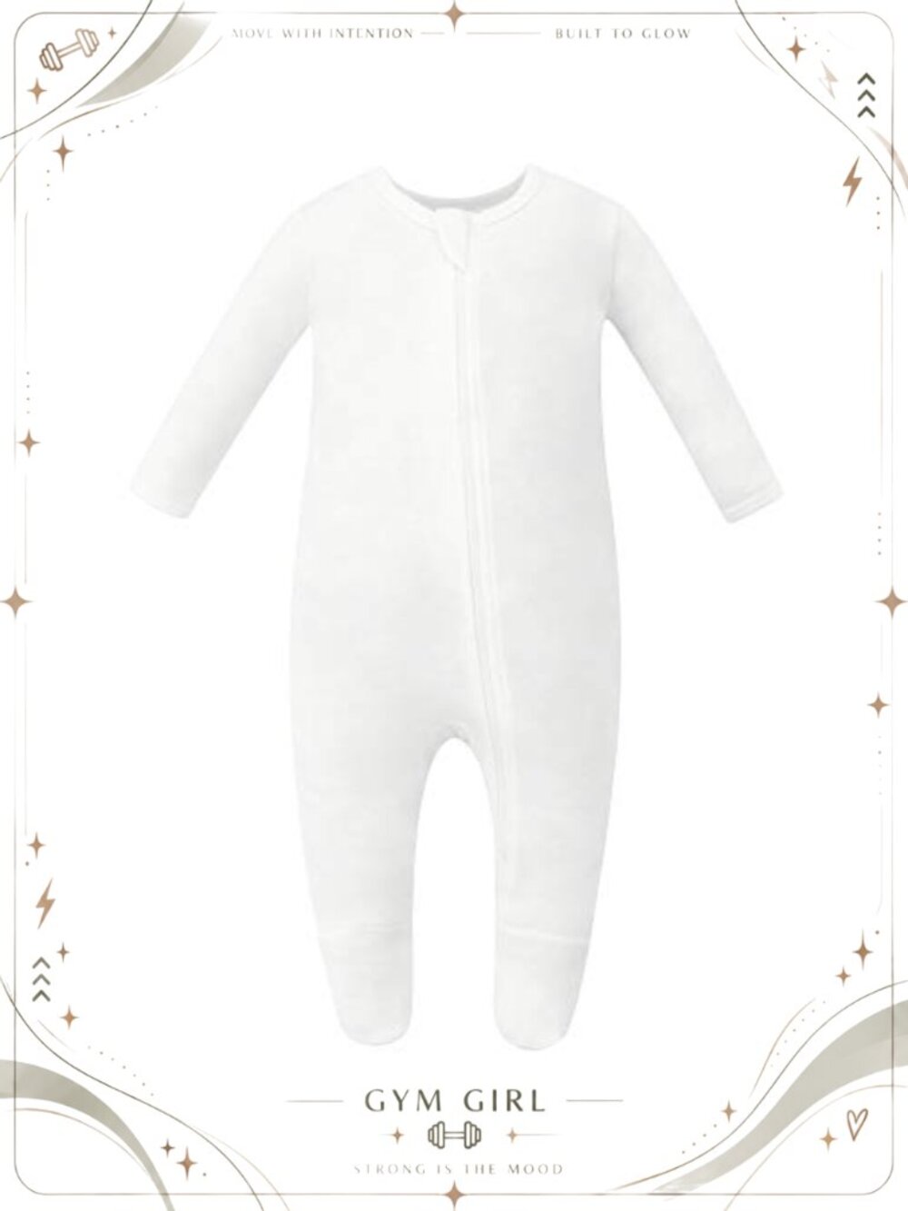 Organic Cotton Baby Zip Front Footed Sleeper Pajama